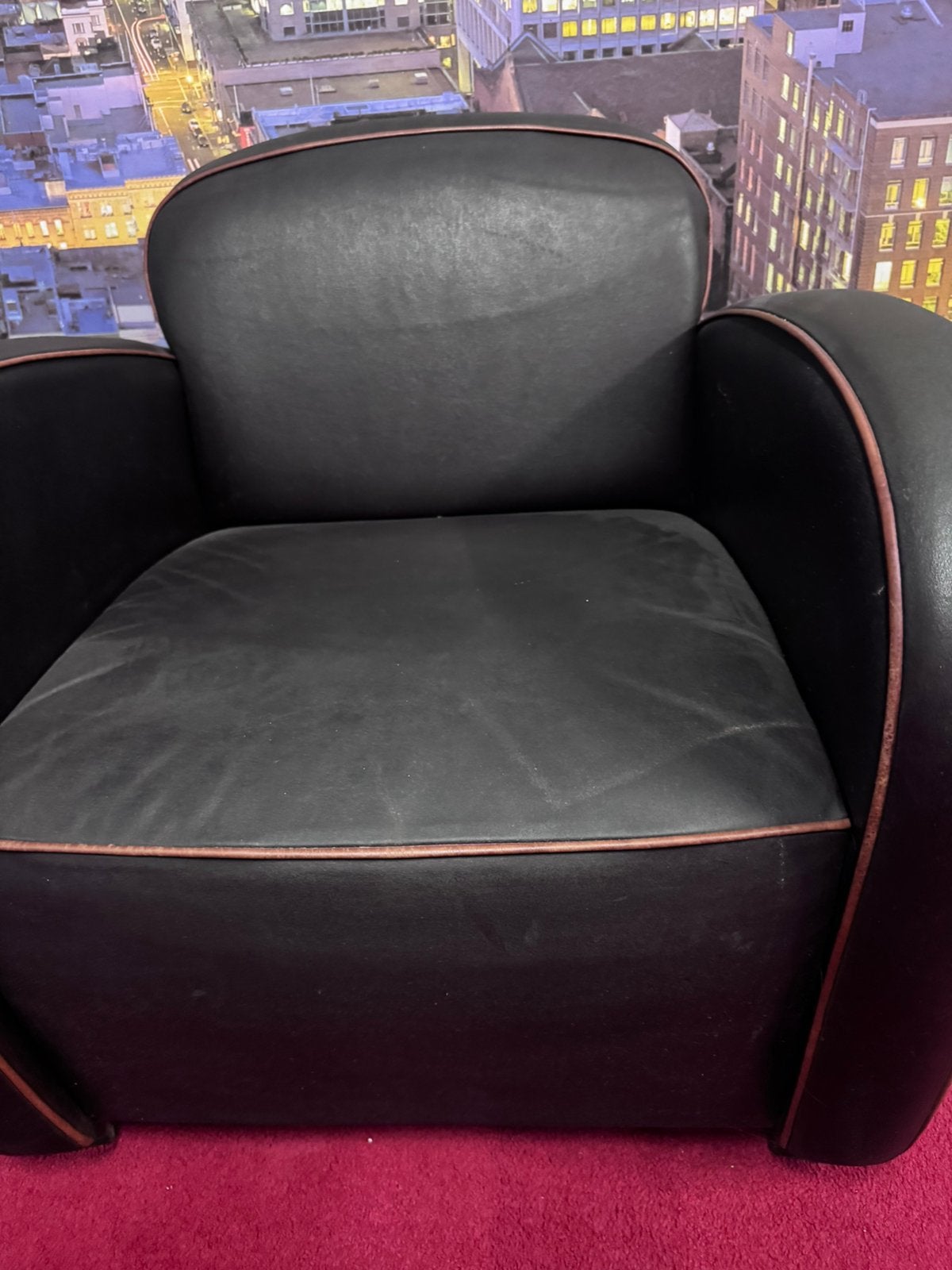 Lederen fauteuils, Ophalen, Gebruikt, 75 tot 100 cm, 50 tot 75 cm