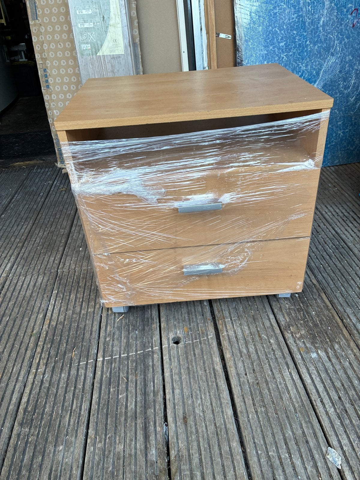 Ladeblokje met 2 lades op wieltjes - Gratis af te halen, Huis en Inrichting, Kasten | Ladekasten, Ophalen, Gebruikt, 1 of 2 laden