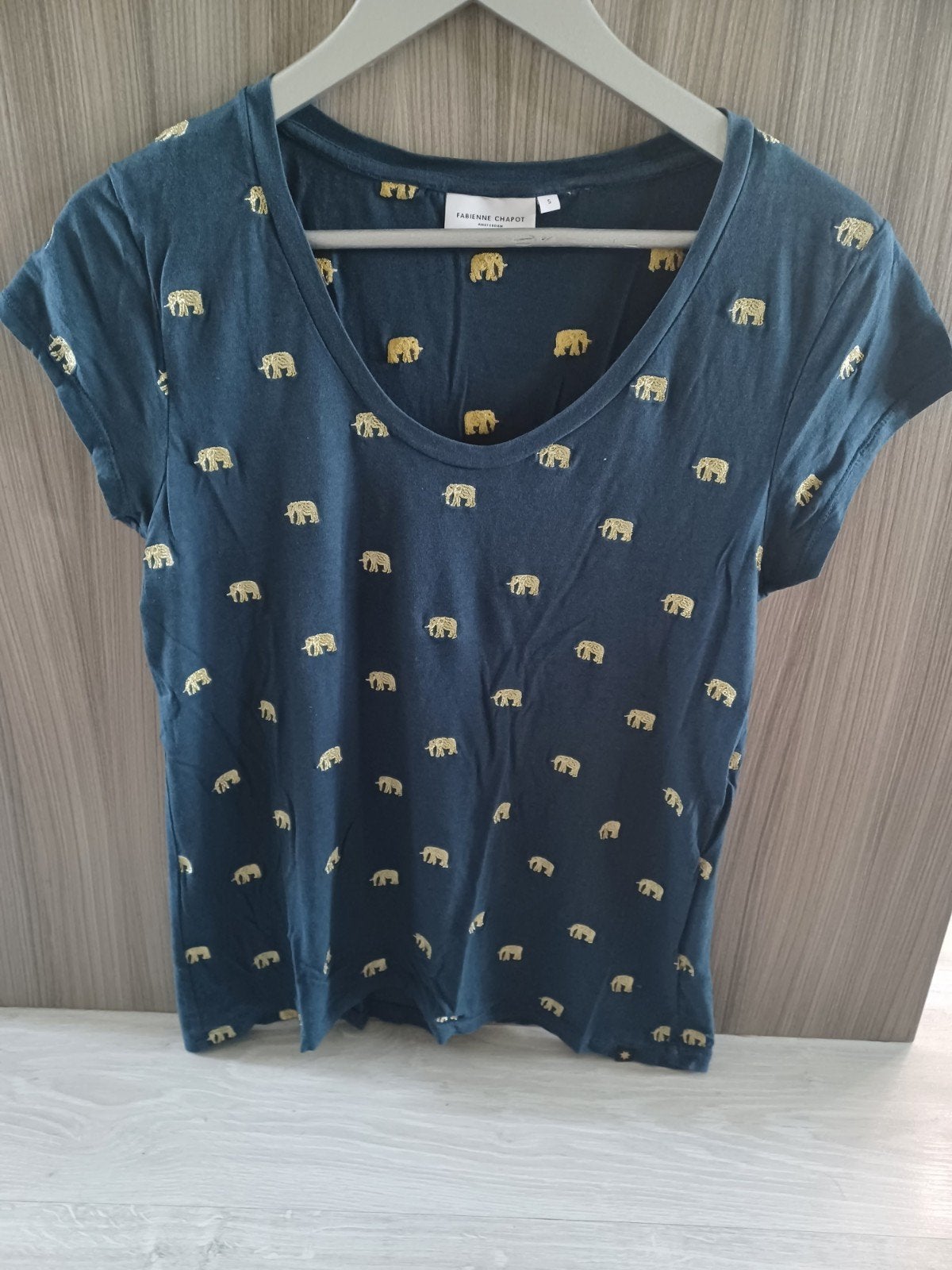 T-Shirt Fabienne Chapot Maat S, Ophalen of Verzenden, Zo goed als nieuw, Blauw, Korte mouw