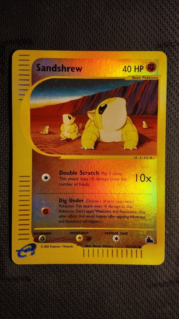 Sandshrew 92 Skyridge | Pokemon kaart, Ophalen, Zo goed als nieuw, Losse kaart, Foil