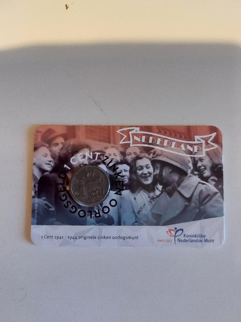 75 jaar bevrijding 1942 in Coincard KNM, Postzegels en Munten, Munten | Nederland, Verzenden, Koningin Beatrix, Euro's