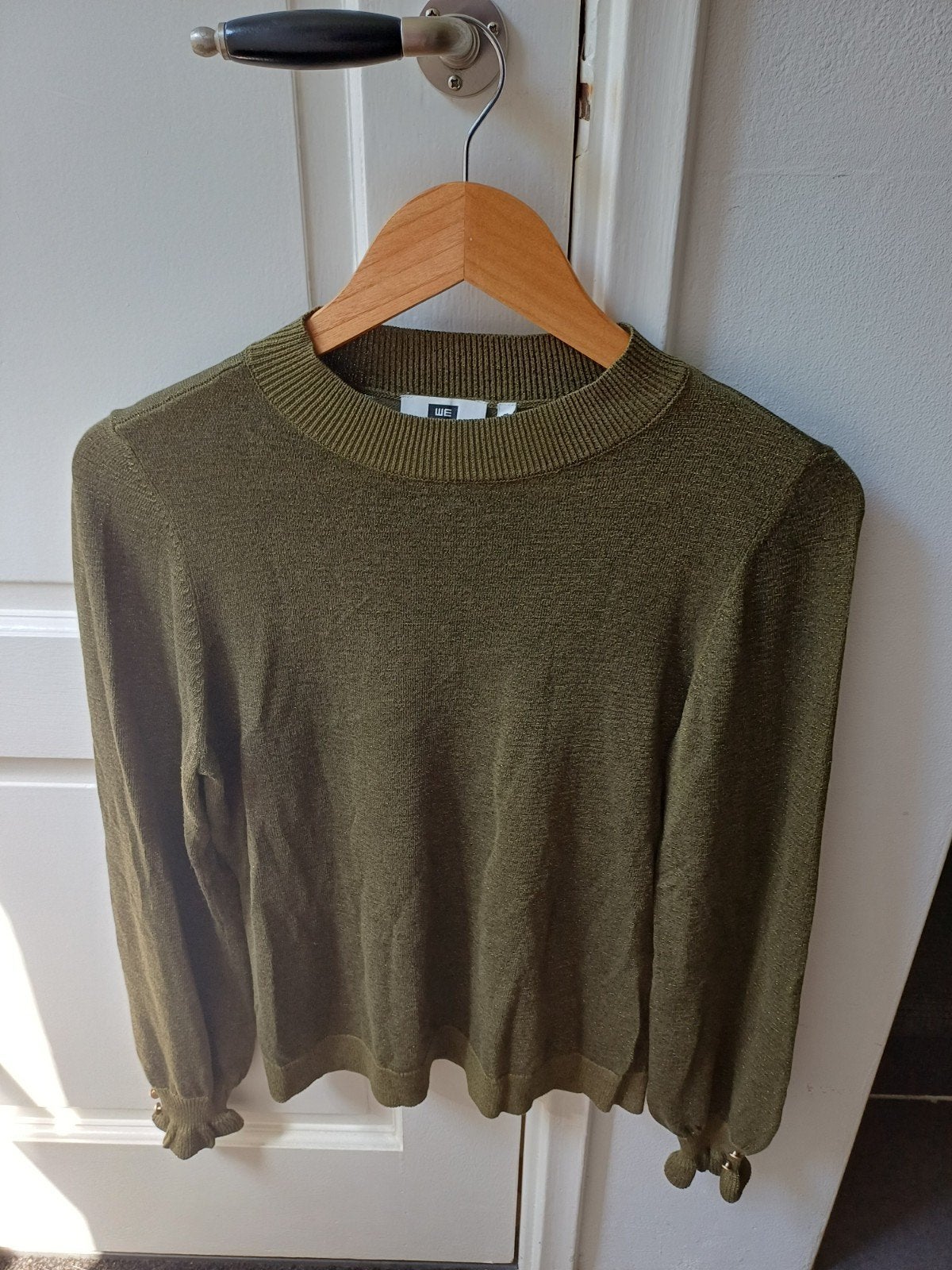 Glitter truitje WE, Kleding | Dames, T-shirts, Ophalen of Verzenden, Zo goed als nieuw, Groen, Lange mouw