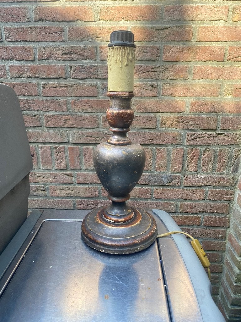 antiek houten lampvoet, Antiek en Kunst, Verzenden