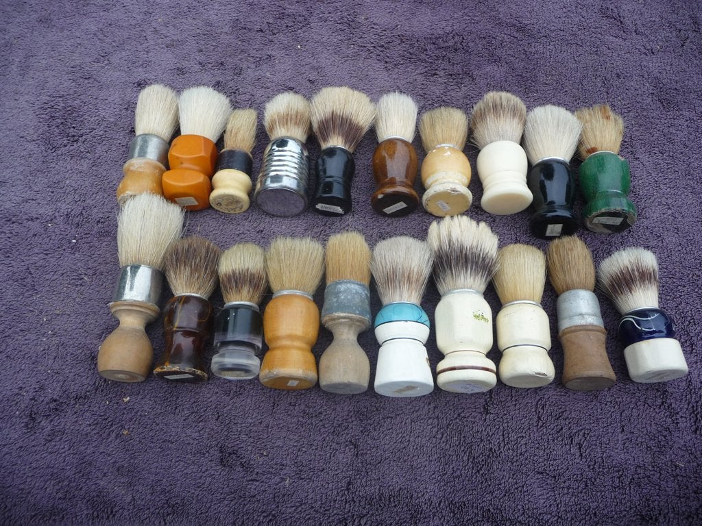 scheerkwasten/scheerkwasten antiek/kapperspullen oud, Ophalen of Verzenden, Gebruikt