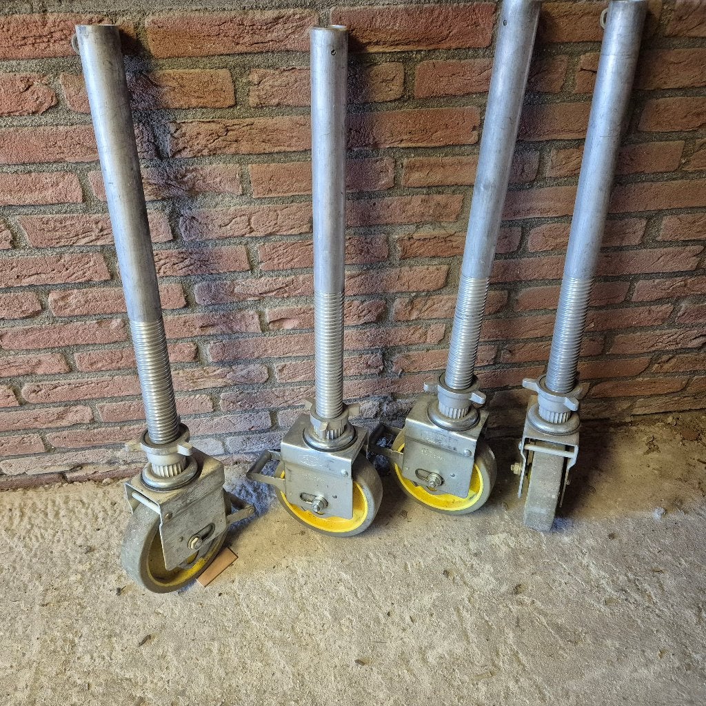 4 x steigerwielen liitle jumbo, Doe-het-zelf en Verbouw, Ophalen, Zo goed als nieuw