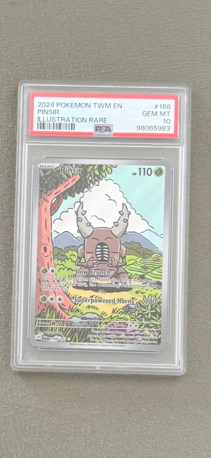 Pinsir 168 twilight masquerade psa 10, Ophalen of Verzenden, Zo goed als nieuw, Losse kaart