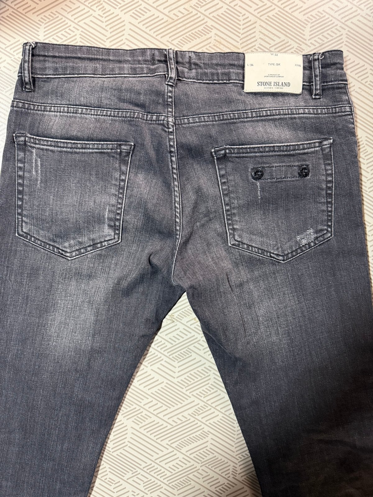 Stone Island Jeans W32 - Zwart/Grijs, Kleding | Heren, Ophalen of Verzenden, Gedragen, Zwart, W32 (confectie 46) of kleiner