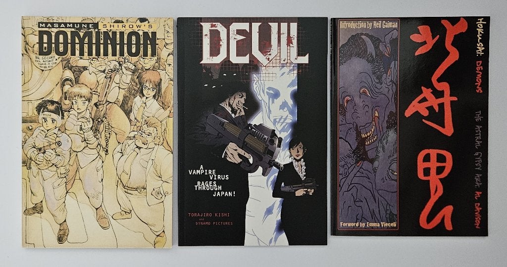 Masamune Shirow's Dominion, Devil, Demons - 3x Manga TPB, Ophalen of Verzenden, Zo goed als nieuw, Japan (Manga), Meerdere comics