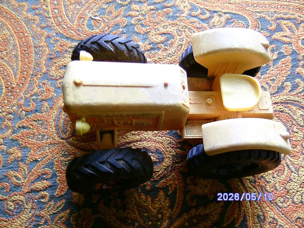 geel jaren 60 plastic tractor Sanson made in Italy vintage, Ophalen of Verzenden, Gebruikt