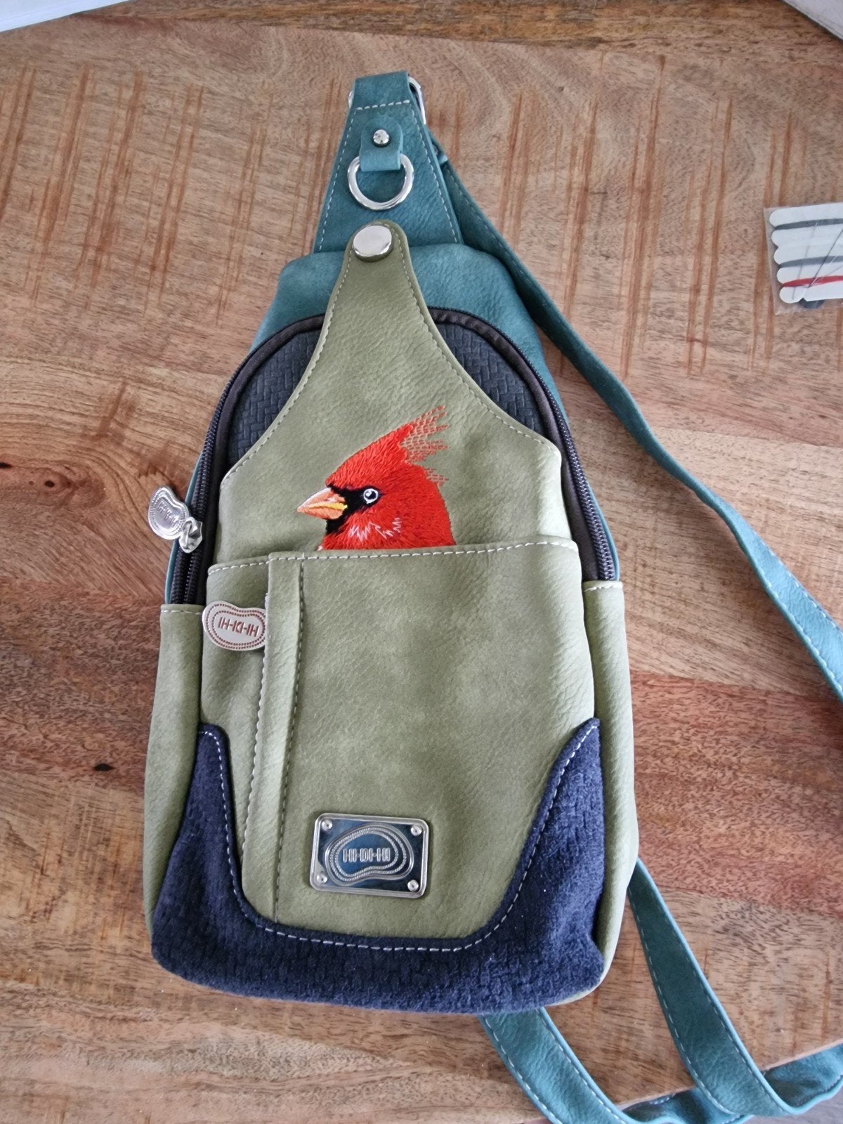 HI-DI-HI Schouder/ Sling Bag Carol tas, Ophalen, Minder dan 30 cm, Blauw, Zo goed als nieuw