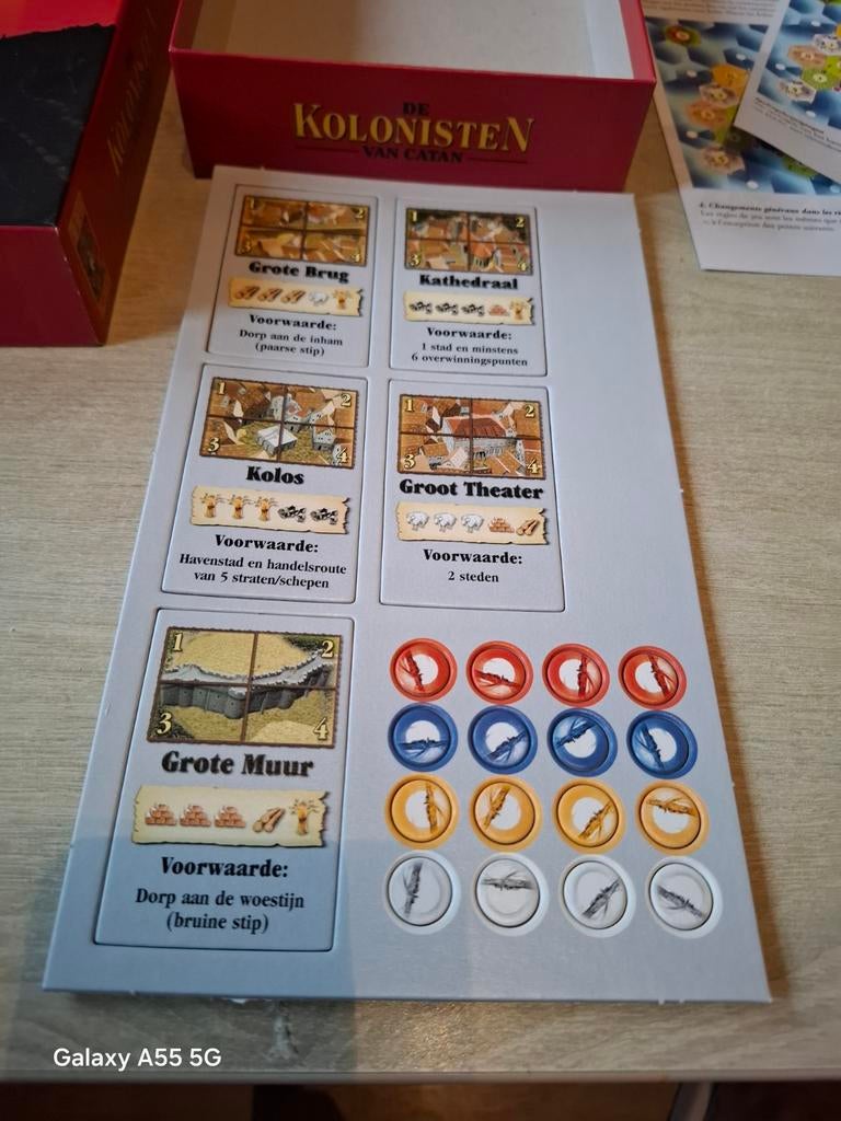 Kolonisten van Catan: De Wereldwonderen uitbreiding, Info@999games.nl, Zo goed als nieuw, Drie of vier spelers, Postbus 17, 3360 AA Sliedrecht
