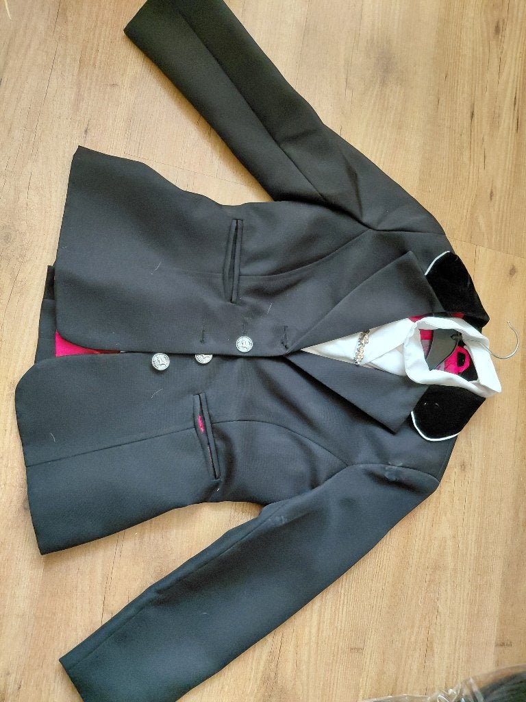 Dressuurjasje/wedstrijdjasje mt 128, Dieren en Toebehoren, Gebruikt, Kinderen, Dressuur, Red Horse
