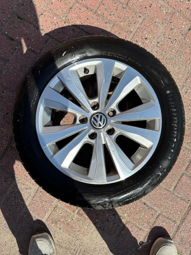 VW velgen met goede banden 5x112 set van 4, Auto-onderdelen, Banden en Velgen, Ophalen, Gebruikt, 16 inch, 205 mm