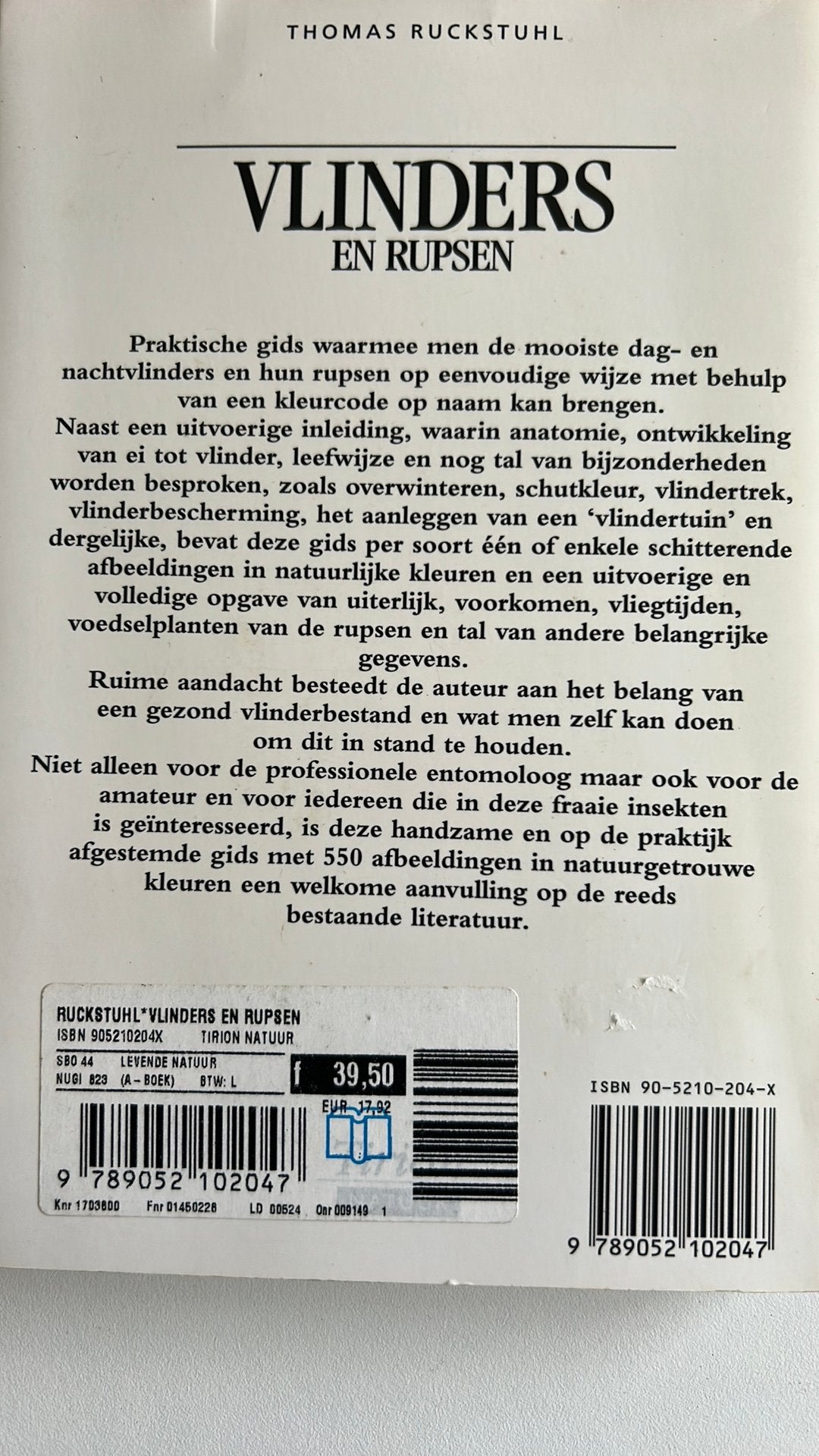 Vlinders en Rupsen - Thomas Ruckstuhl, T. Ruckstuhl, Ophalen of Verzenden, Zo goed als nieuw, Natuur algemeen