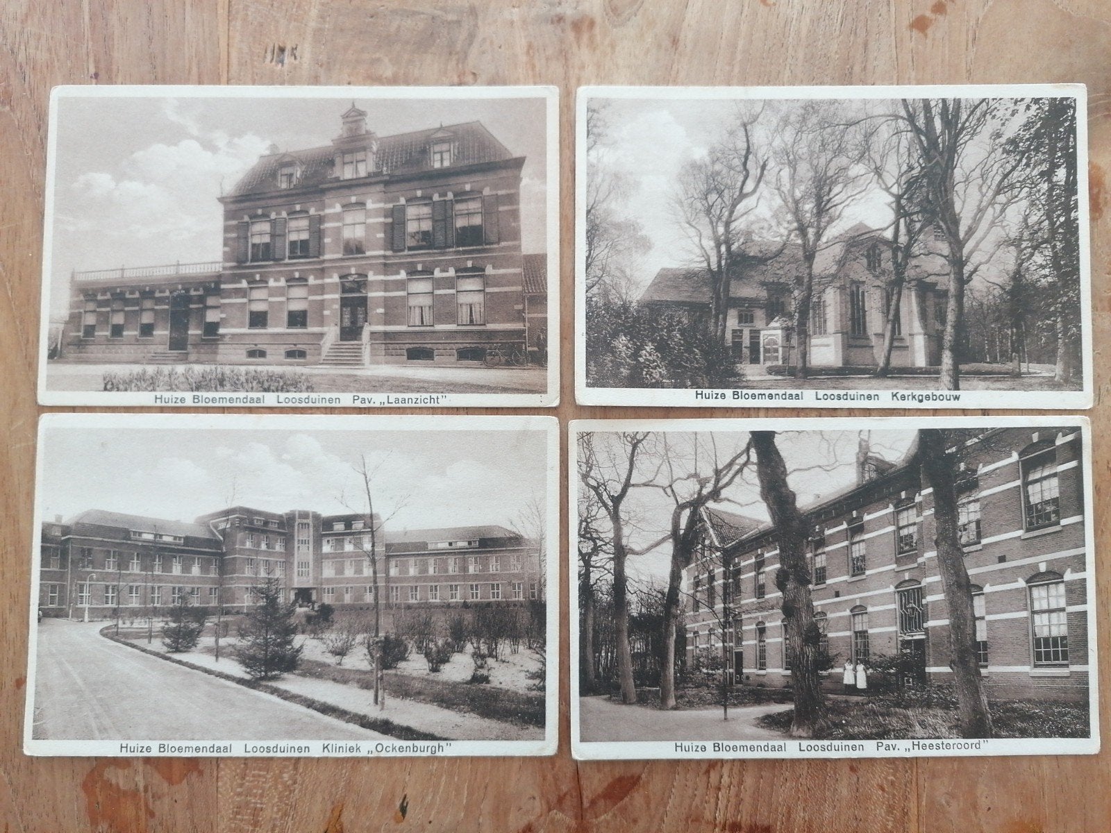 4 Oude Ansichtkaarten Huize Bloemendaal Loosduinen, Verzamelen, Ansichtkaarten | Nederland, Ophalen of Verzenden, 1920 tot 1940