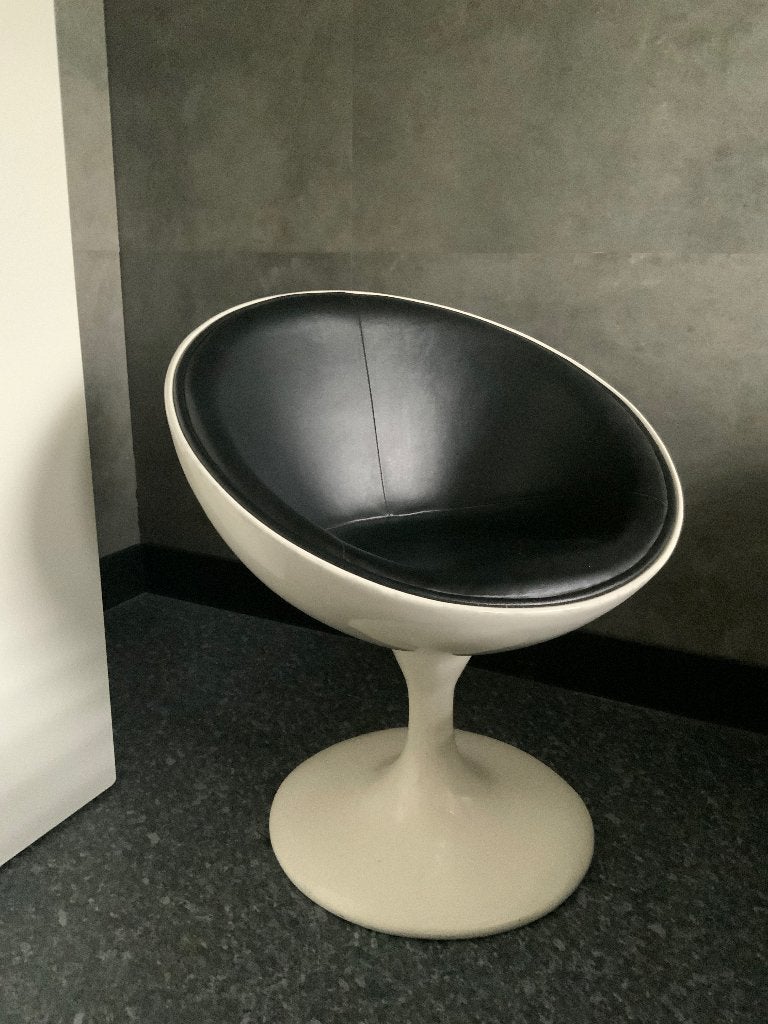 Ball stoel Space age retro, Ophalen, Gebruikt, Wit, Leer