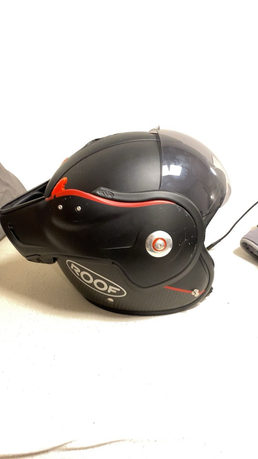 Roof Boxer V8 Carbon R09 Systeemhelm, Motoren, Overige merken, Systeemhelm, Heren, Ophalen of Verzenden