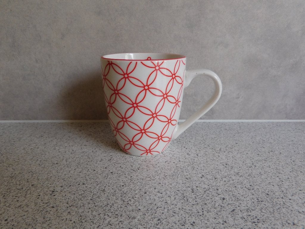Senseo Mok Cirkel Rood Loft, Huis en Inrichting, Keuken | Servies, Overige merken, Zo goed als nieuw, Overige stijlen, Porselein