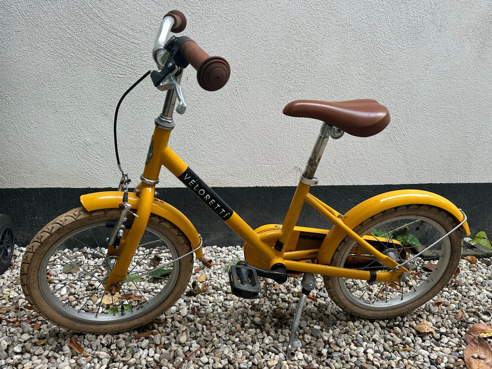 Veloretti kinderfiets geel 16 inch, Ophalen, Gebruikt, Terugtraprem, 16 tot 20 inch