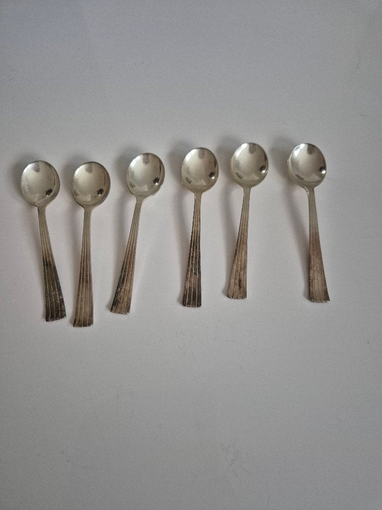 7 Verzilverde theelepels, Ophalen of Verzenden