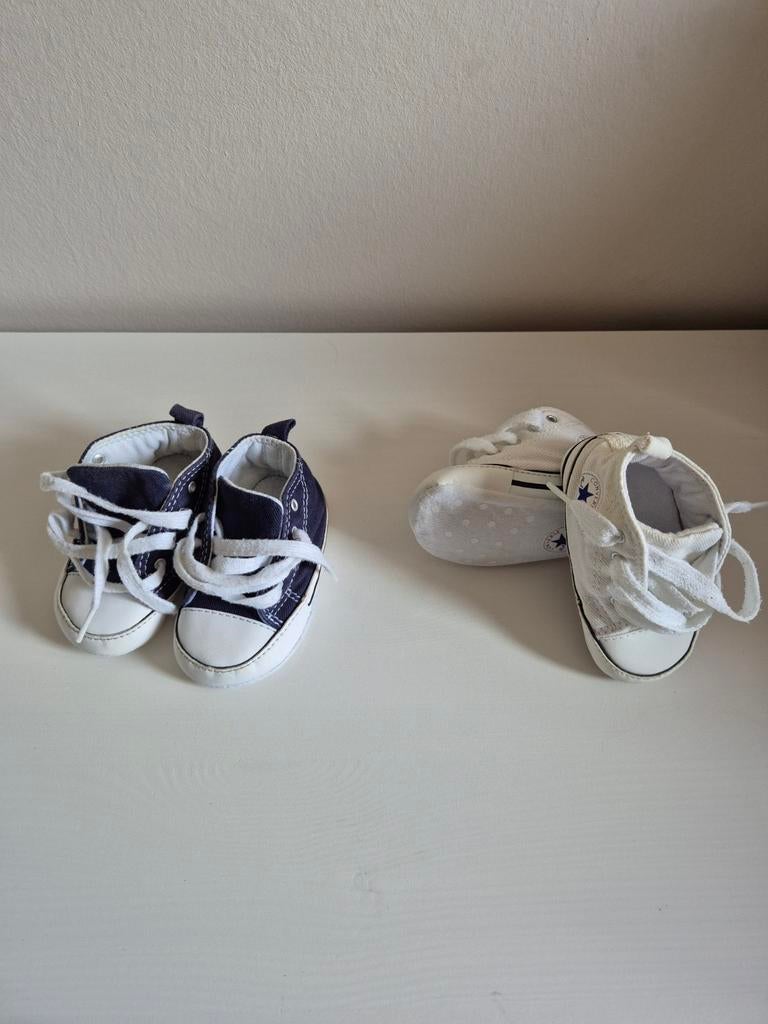 Babyschoentjes Converse & Puma - Maat 19, Jongetje of Meisje, Ophalen of Verzenden, Converse, Puma, Gebruikt