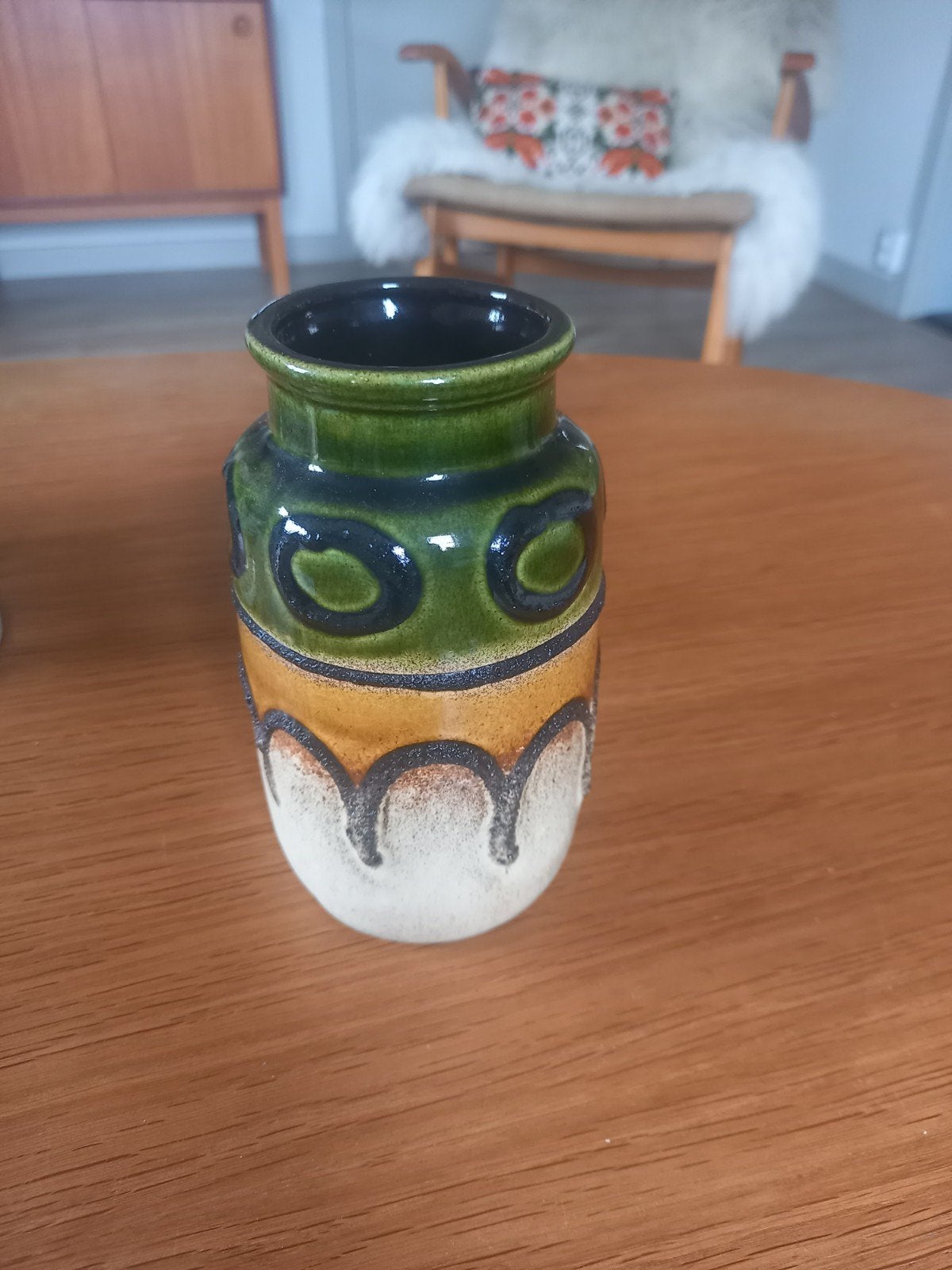 Scheurich West Germany vaasje modern retro jaren 70, Ophalen of Verzenden