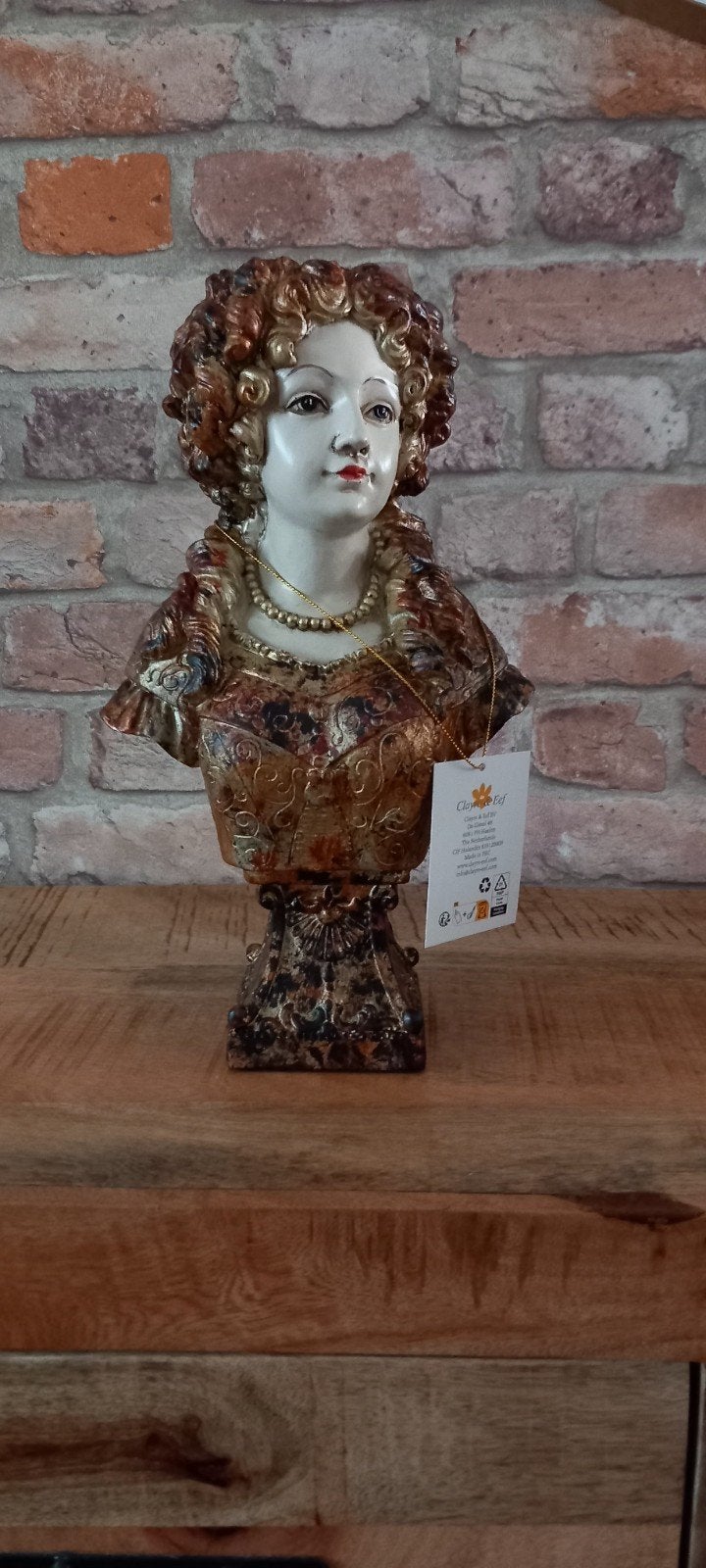 Clayre&Eef:Grote 30cm Decoratie Vrouw Buste Beeld♥️NIEUW♥️, Verzamelen, Ophalen of Verzenden, Nieuw, Mens