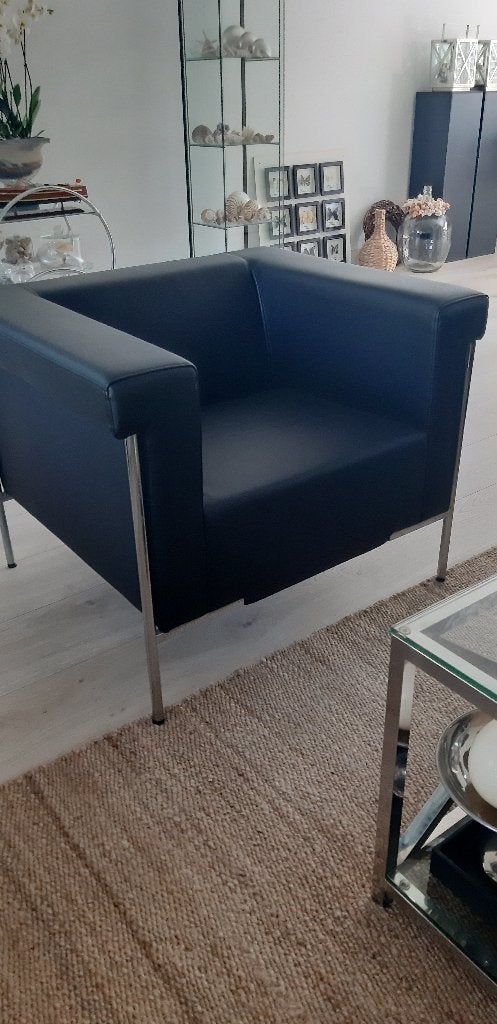 Leren fauteuil Loods 5, Ophalen, Minder dan 75 cm, Leer, Zo goed als nieuw