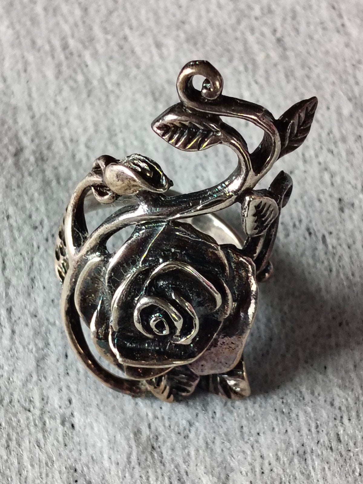 Ring met gedetailleerde roos maat 18, Ophalen of Verzenden, Nieuw, Zilver, Pandora
