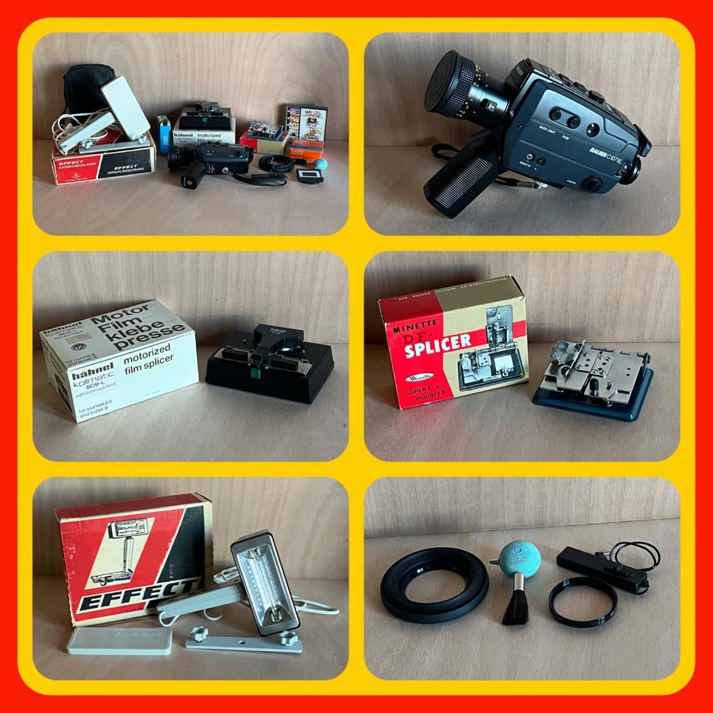 175. Bauer C107XL Filmcamera super 8 met toebehoren, Ophalen of Verzenden, 1960 tot 1980
