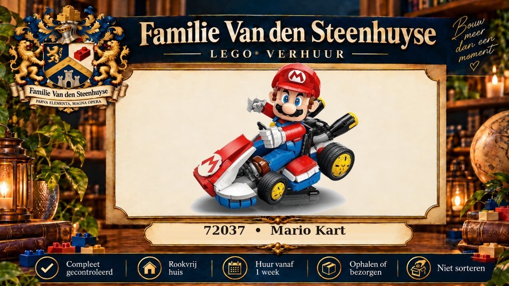 LEGO Mario Kart Mario & Standard Kart 72037 huren, Overige thema's, Lego, Ophalen of Verzenden, Zo goed als nieuw