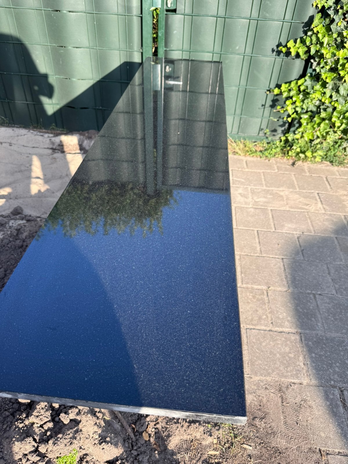 Vensterbank / keukenblad graniet, Huis en Inrichting, Ophalen, Zwart, 150 tot 200 cm, Zo goed als nieuw