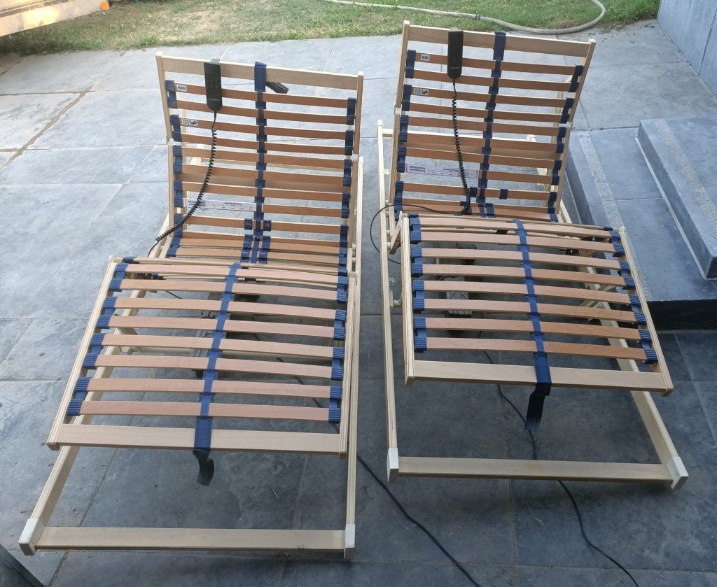 2 x elektrische lattenbodem 80 cm x 200 cm bedbodem bed € 65, Ophalen, Gebruikt, Eenpersoons, 80 cm