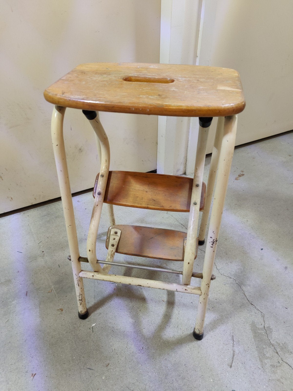 Vintage keukentrap Brabantia, Huis en Inrichting, Krukjes, Ophalen, Gebruikt, Hout