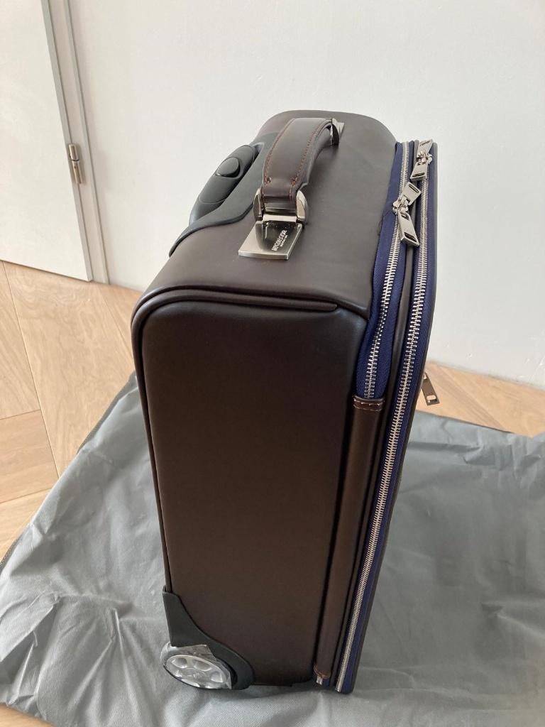 McGregor koffer / trolley, donker bruin (in nieuw staat), Wieltjes, 50 tot 60 cm, Nieuw, Leer