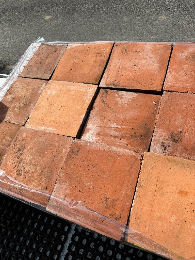 Lot antieke terracotta tegels Voor info BELLEN 0474220705, Antiek en Kunst, Ophalen