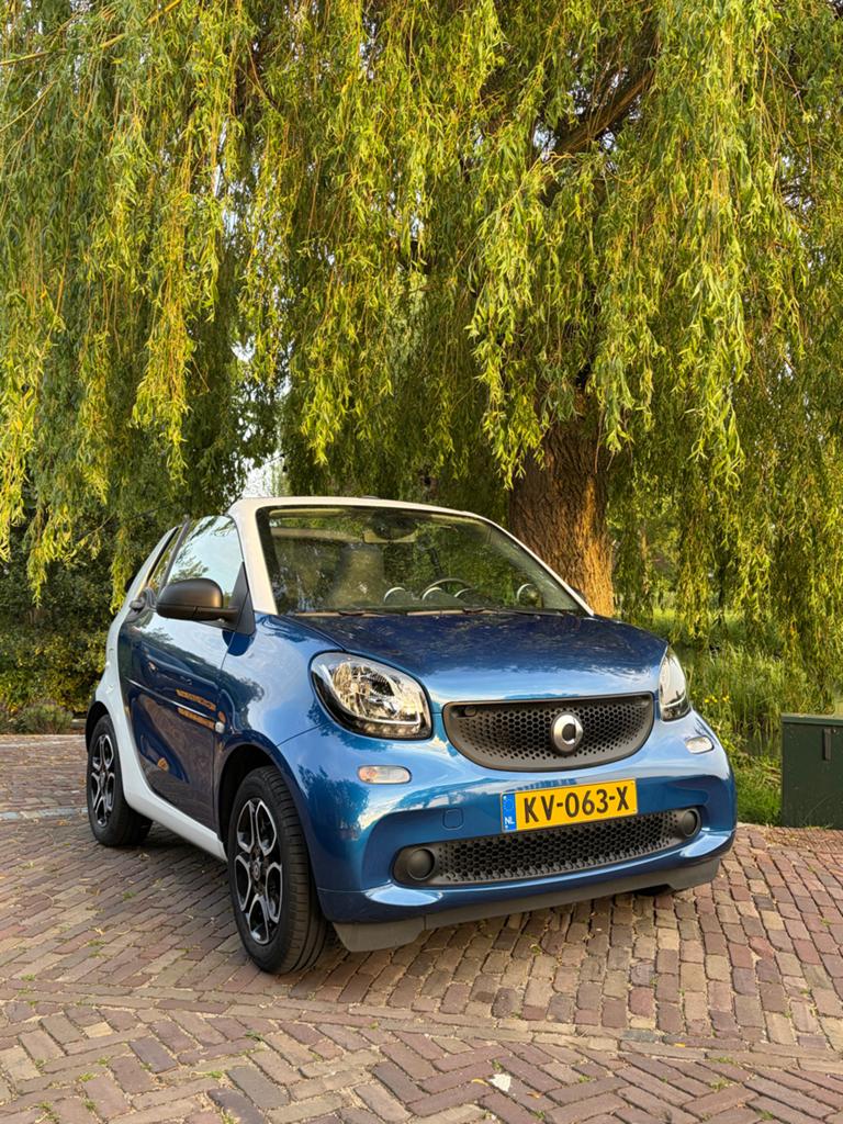 Smart ForTwo 1.0 52KW Cabrio MHD AUT 2016 Blauw, Auto's, Smart, Automaat, Achterwielaandrijving, Cabriolet, Blauw