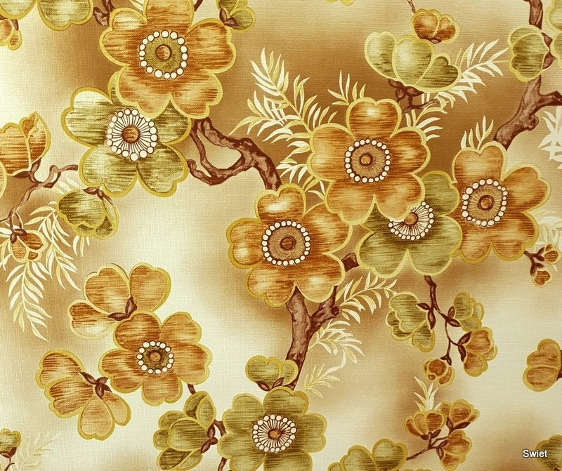 13104 oud oosters bloemenbehang origineel Hildesia swiet, Verzenden, Beige