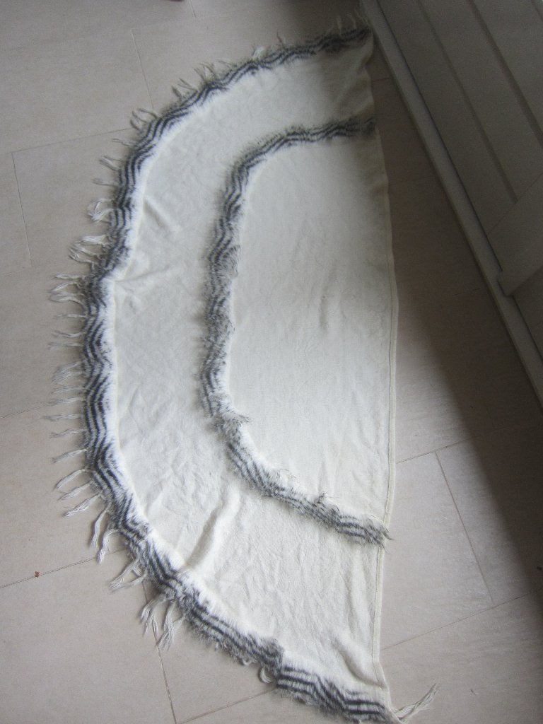 stola pashmina sjaal shawl omslagdoek chique met nep bont, Maat 46/48 (XL) of groter, Ophalen of Verzenden, Sjaal, Onbekend