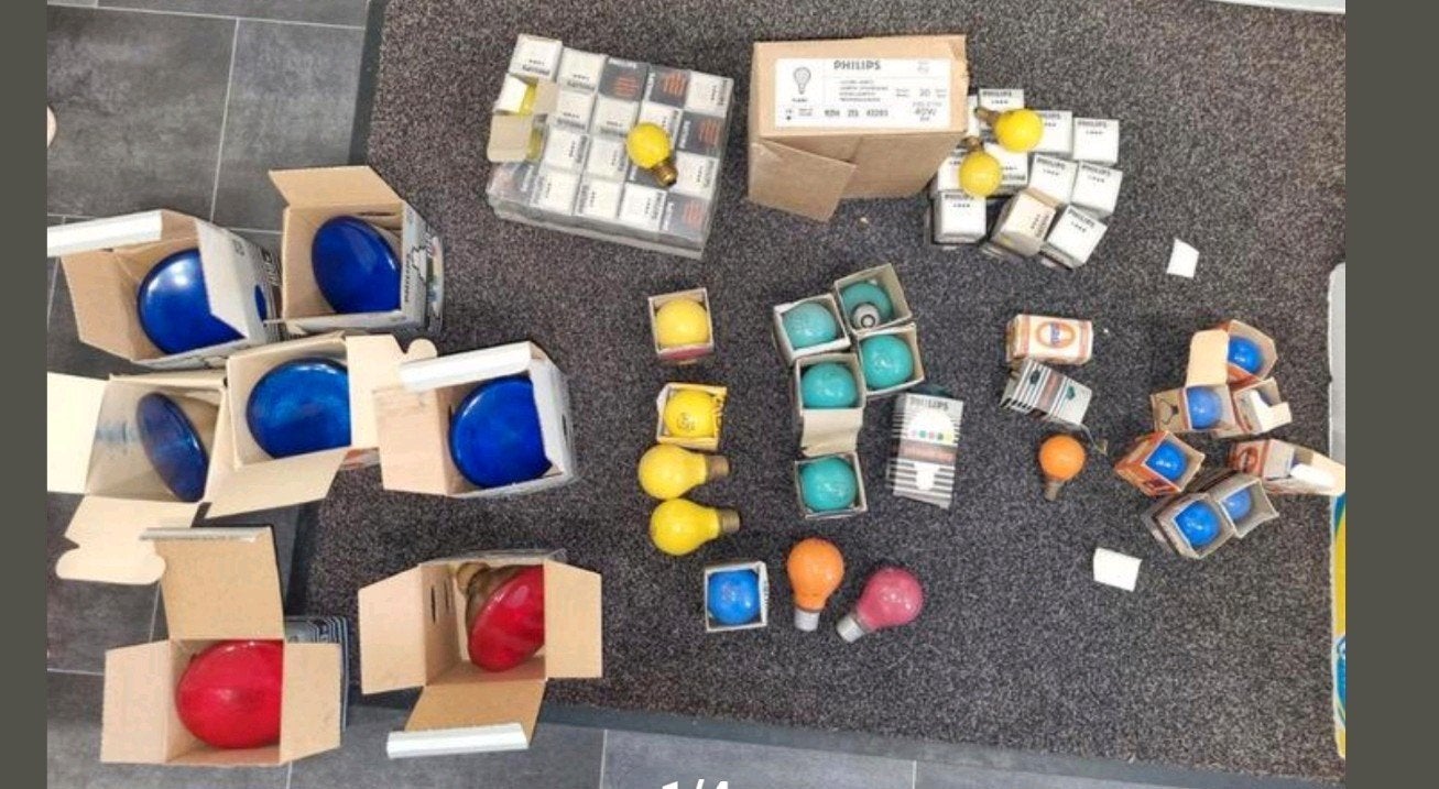Te koop: gekleurde gloeilampen div maten en kleuren, Huis en Inrichting, Ophalen of Verzenden, E27 (groot)