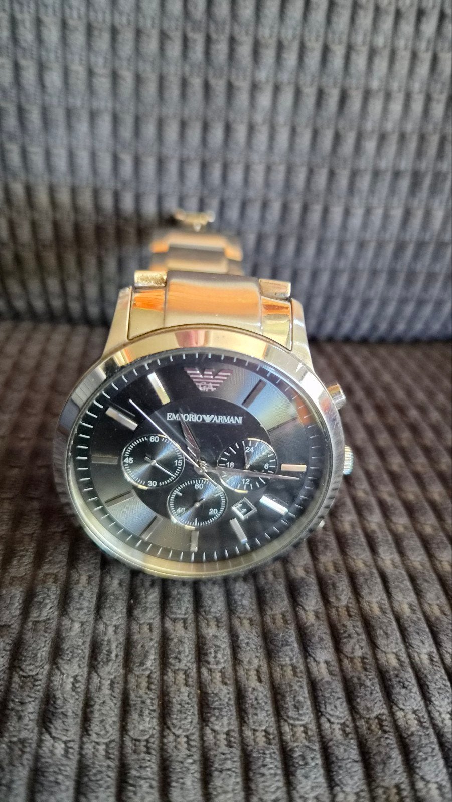 Emporio Armani Herenhorloge - Zo goed als nieuw, Sieraden, Tassen en Uiterlijk, Horloges | Heren, Staal, Staal, Polshorloge, Zo goed als nieuw