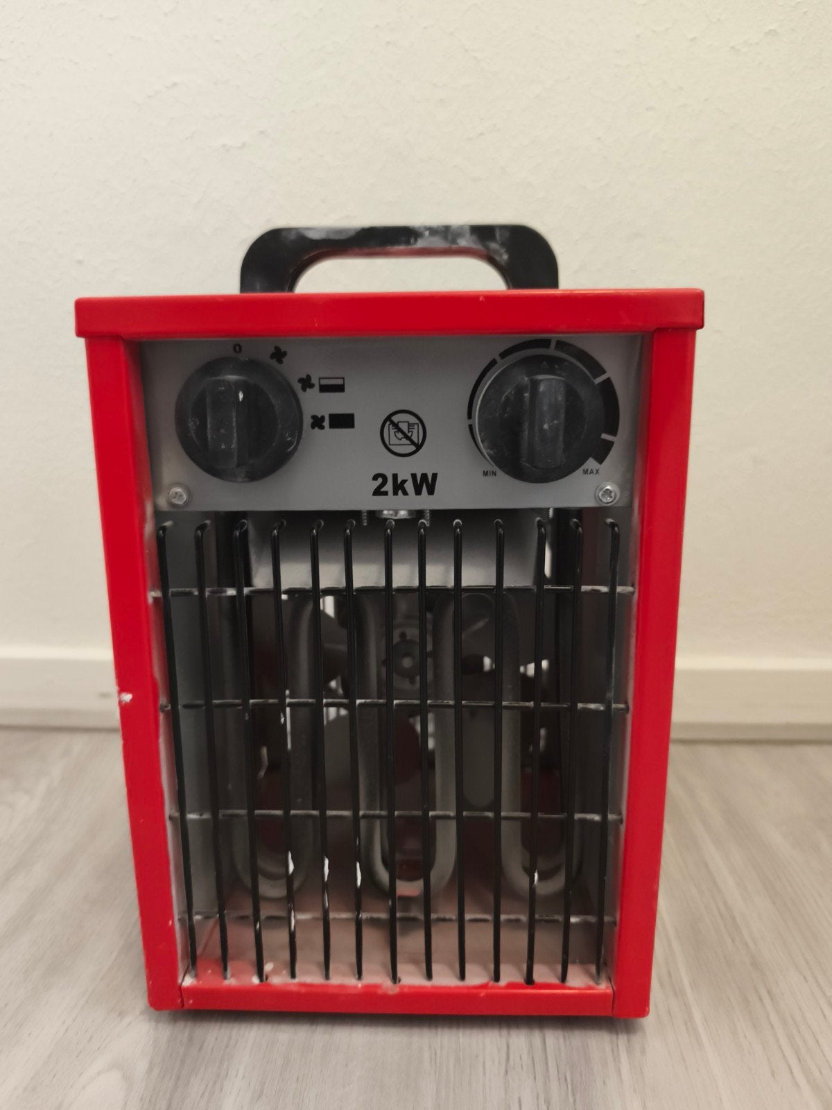 elektrische kachel 2kW bouwkachel werkplaats garage schuur, Ophalen, 30 tot 80 cm, Gebruikt, Kachel