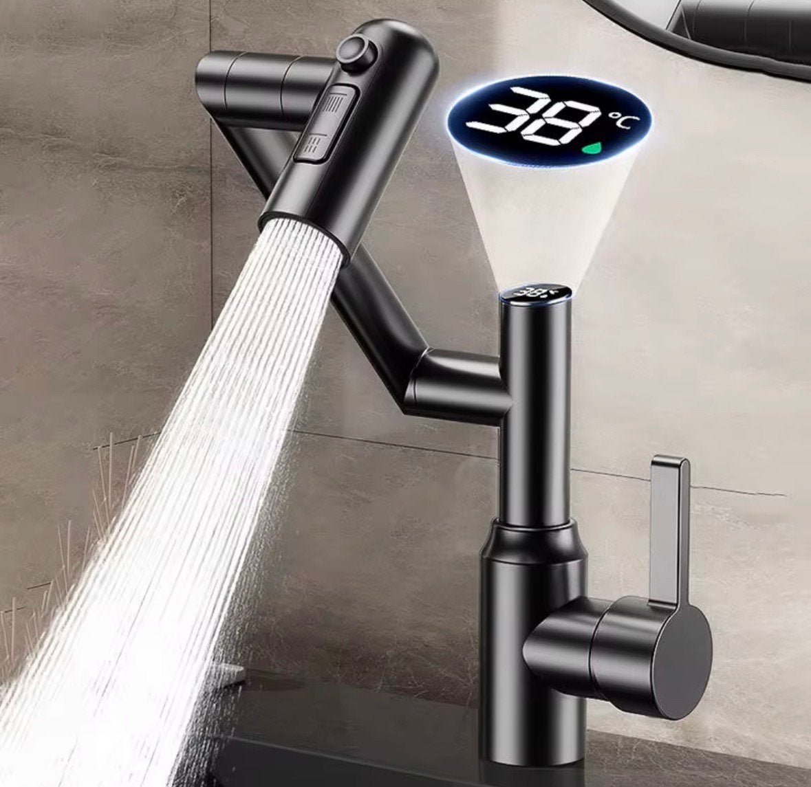 Synchro 1080 Draaibare Spatfilter Robotarm Kraan 360 Graden, Huis en Inrichting, Badkamer | Badkamermeubels, Minder dan 50 cm