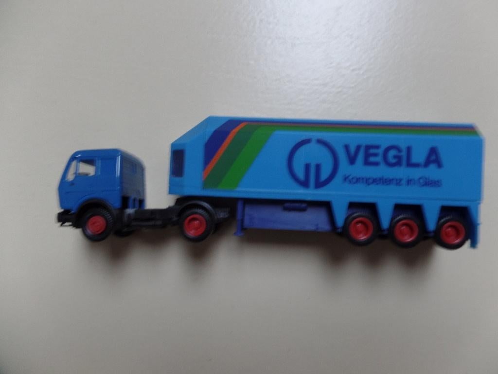 Mercedes trekker / oplegger  Vegla Herpa, Verzenden, Gebruikt, Bus of Vrachtwagen, Herpa