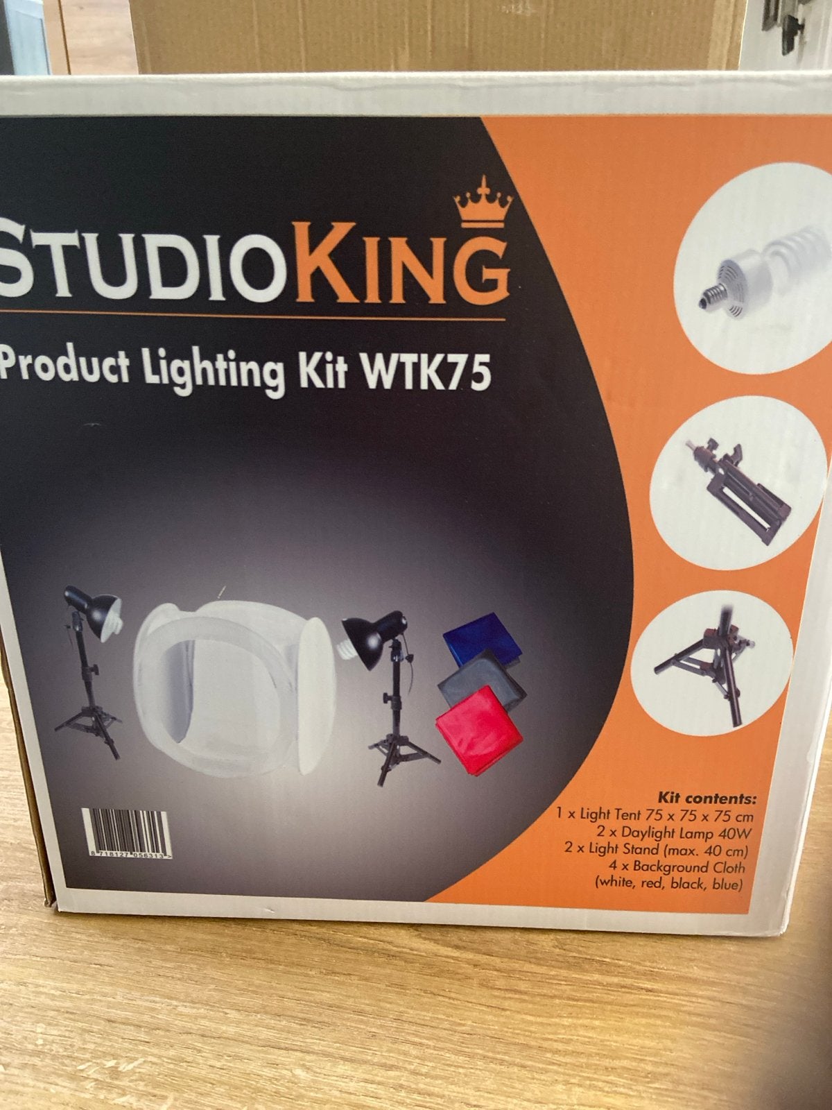 STUDIOKING Product Lighting Kit WTK75 - Complete Fotostudio, Audio, Tv en Foto, Fotografie | Fotostudio en Toebehoren, Complete fotostudio