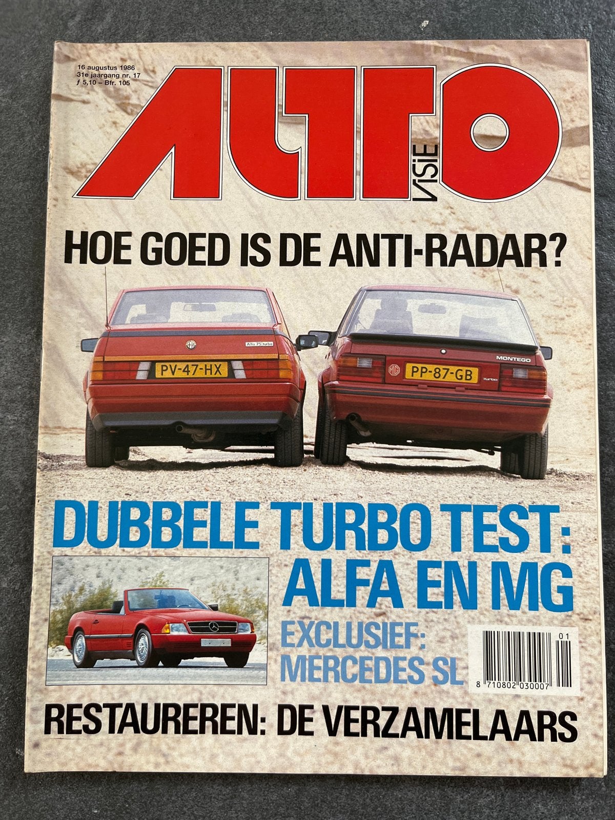 Autovisie Magazine 15 augustus 1986 - Alfa 75, MG Montego, Ophalen of Verzenden, Gelezen, Alfa Romeo