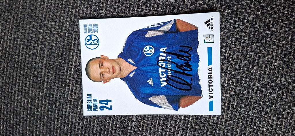 Spelerskaart met handtekening; Ronnie Pander # Schalke 04, Verzamelen, Ophalen of Verzenden, Nieuw, Buitenlandse clubs, Spelerskaart