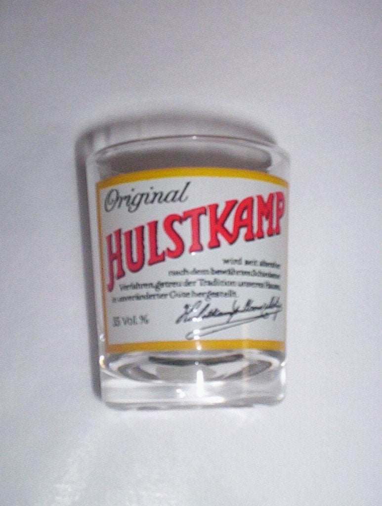 borrelglaasje hulstkamp (vlgnr 3) original hulstkamp, Ophalen of Verzenden, Zo goed als nieuw, Borrel- of Shotglas
