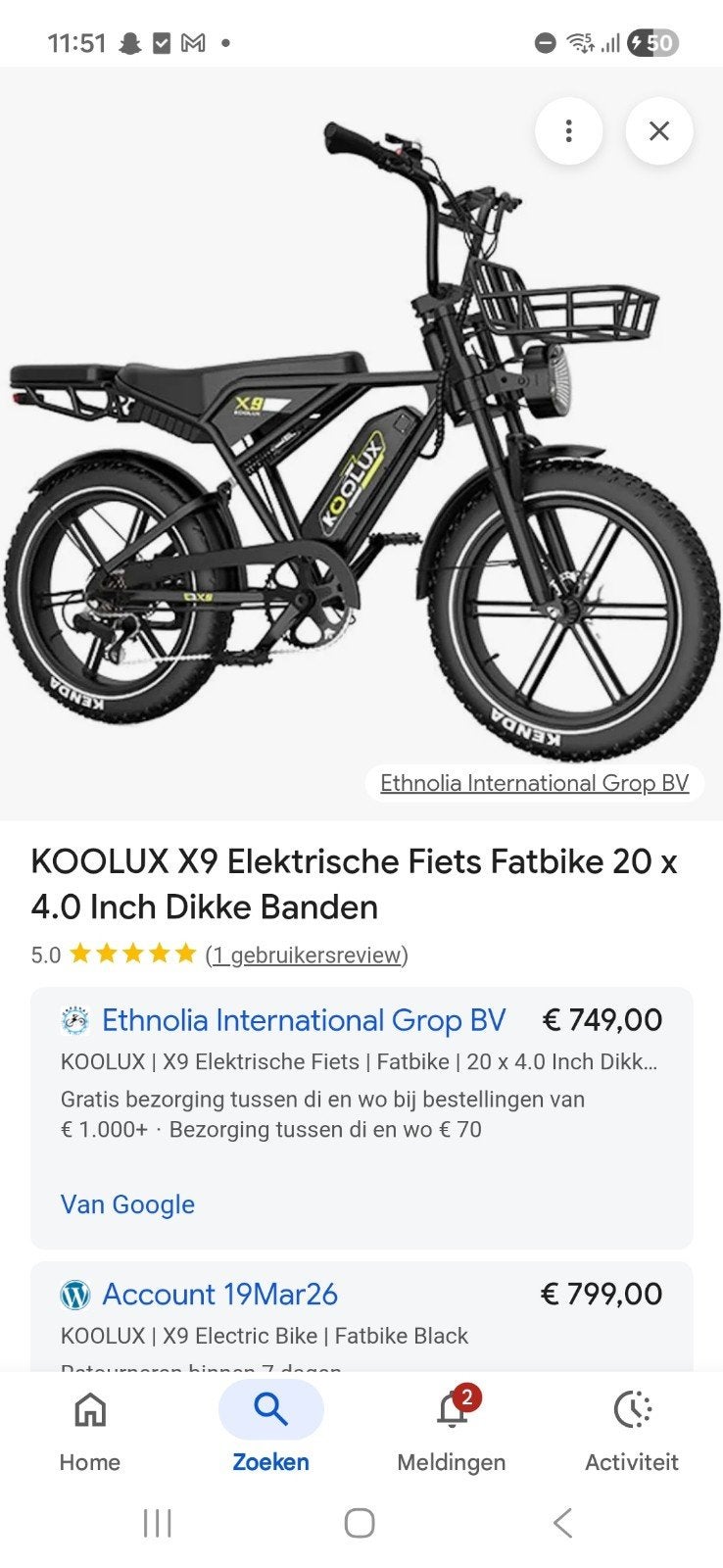 Koolux X9 Elektrische Fatbike met Accu en Sleutels, Fietsen en Brommers, Overige merken, Gebruikt, Ophalen of Verzenden, Minder dan 47 cm