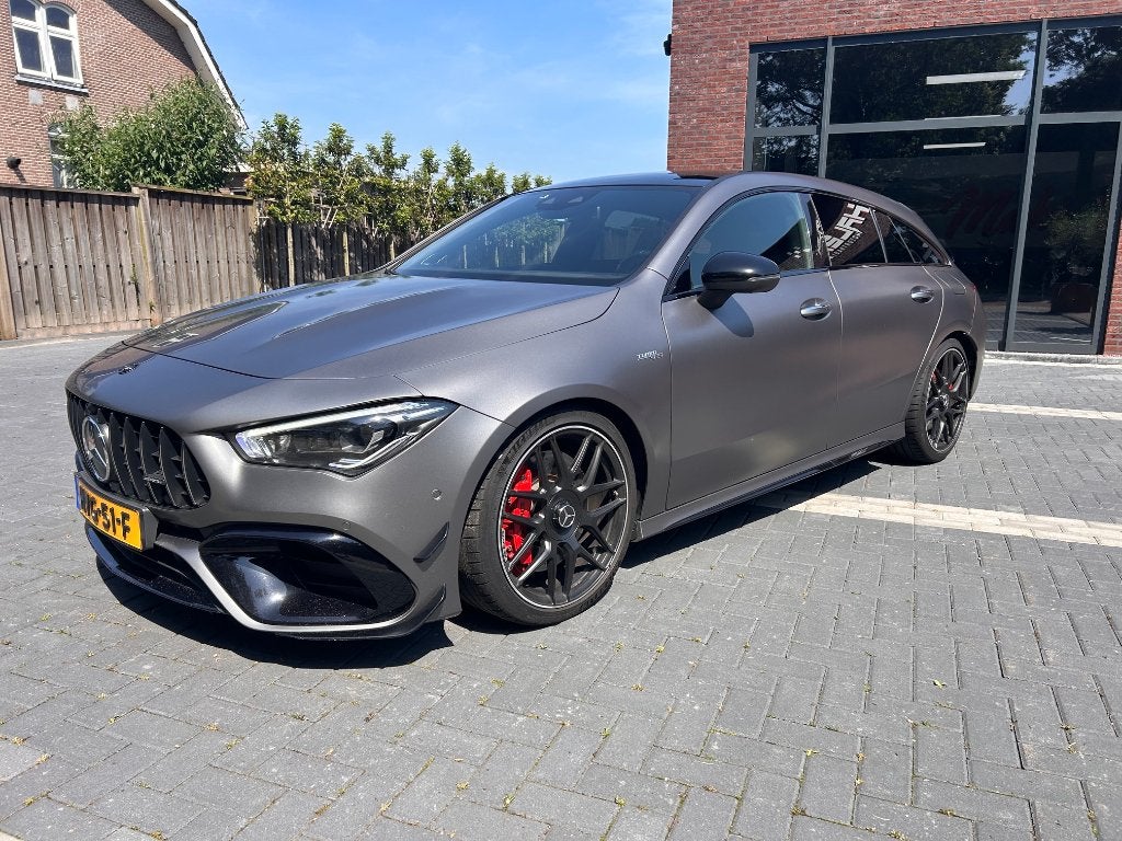 Mercedes-Benz CLA 45 S AMG 421pk 4MATIC+ AMG Speedshift DCT, Auto's, Mercedes-Benz, Automaat, CLA, Zwart, 4 cilinders